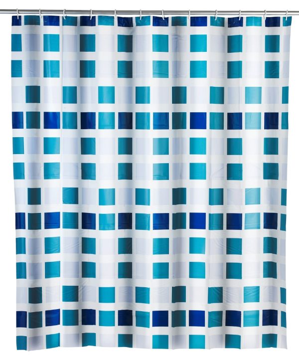 Wenko PEVA douchegordijn 180x200cm mozaïek inclusief ringen